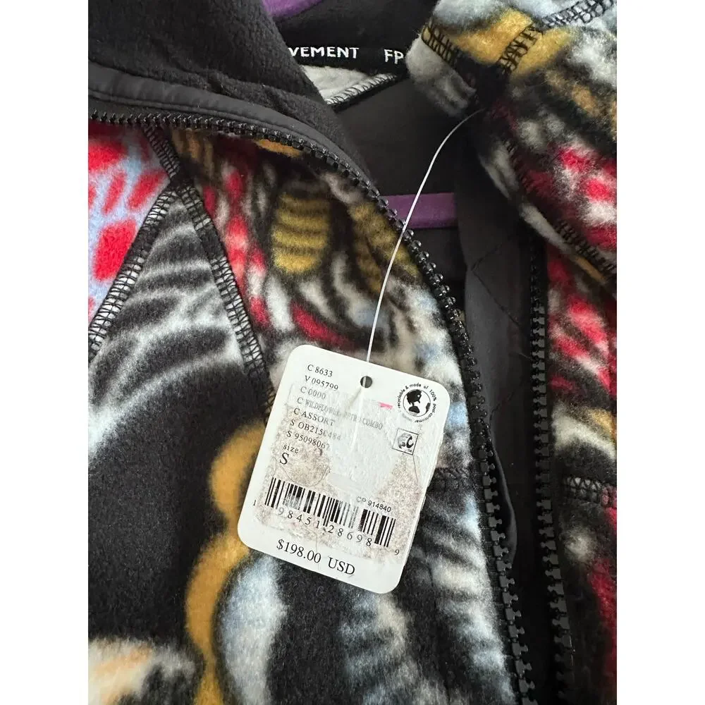 Free People Mvmt Wild And Free Fleece Pullover Wildflower Small Oversized NWT!